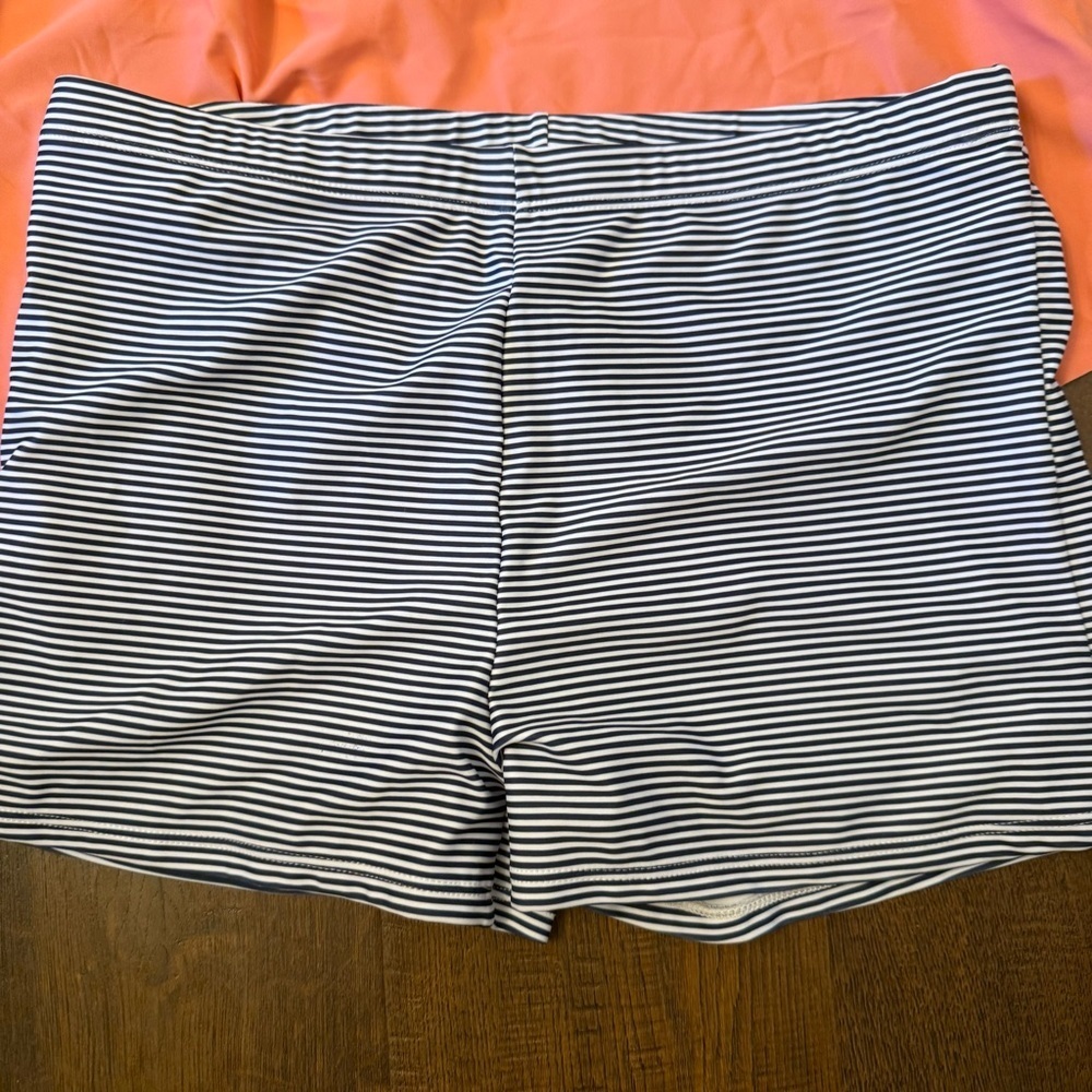 Coral and Striped Women's Swim Set - Picture 2 of 4